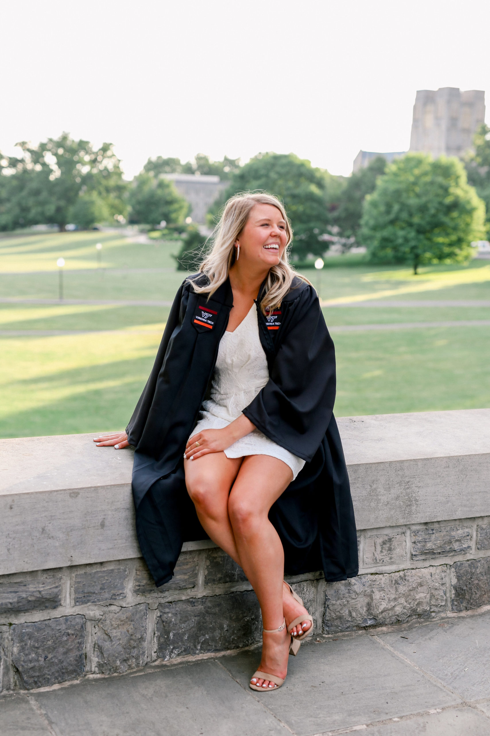 Senior graduation pictures for a Virginia Tech graduate.
