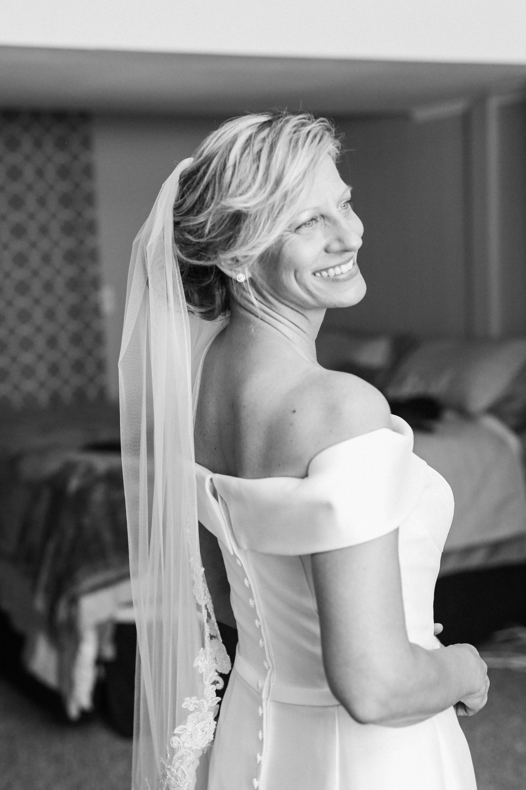 Bridal portrait of stunning classic South Carolina bride