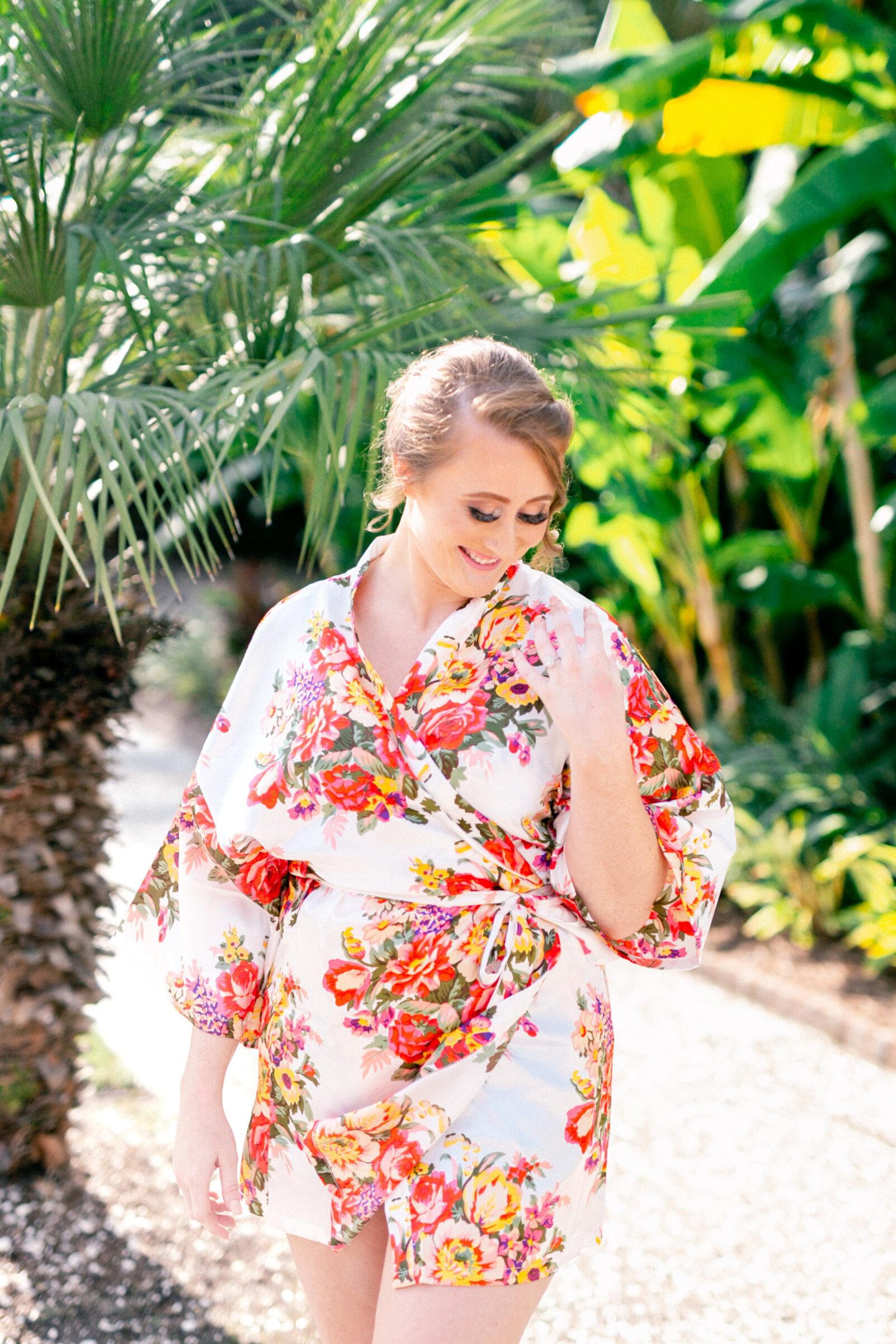 Stunning bride-to-be in Charleston, South Carolina getting ready for her seaside wedding.