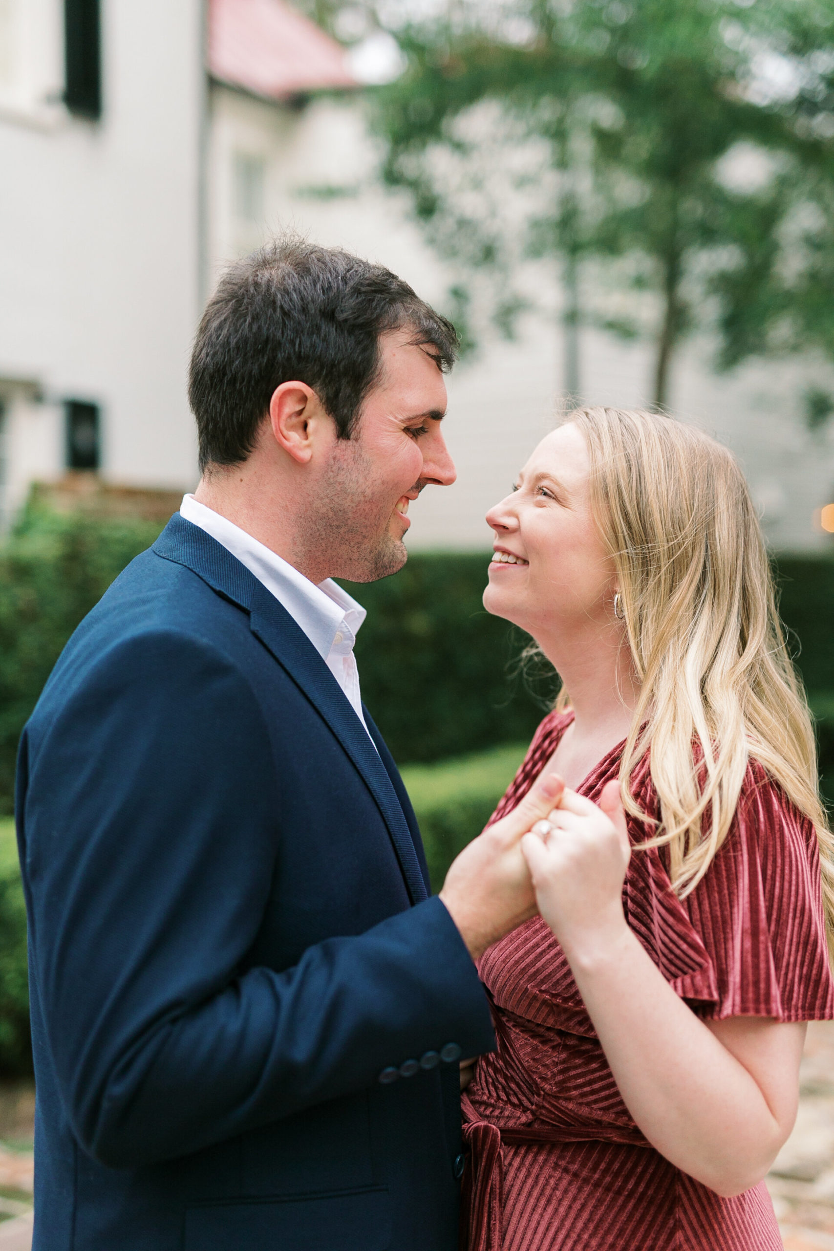 Professional Charleston wedding photographer captures joyful loving couple