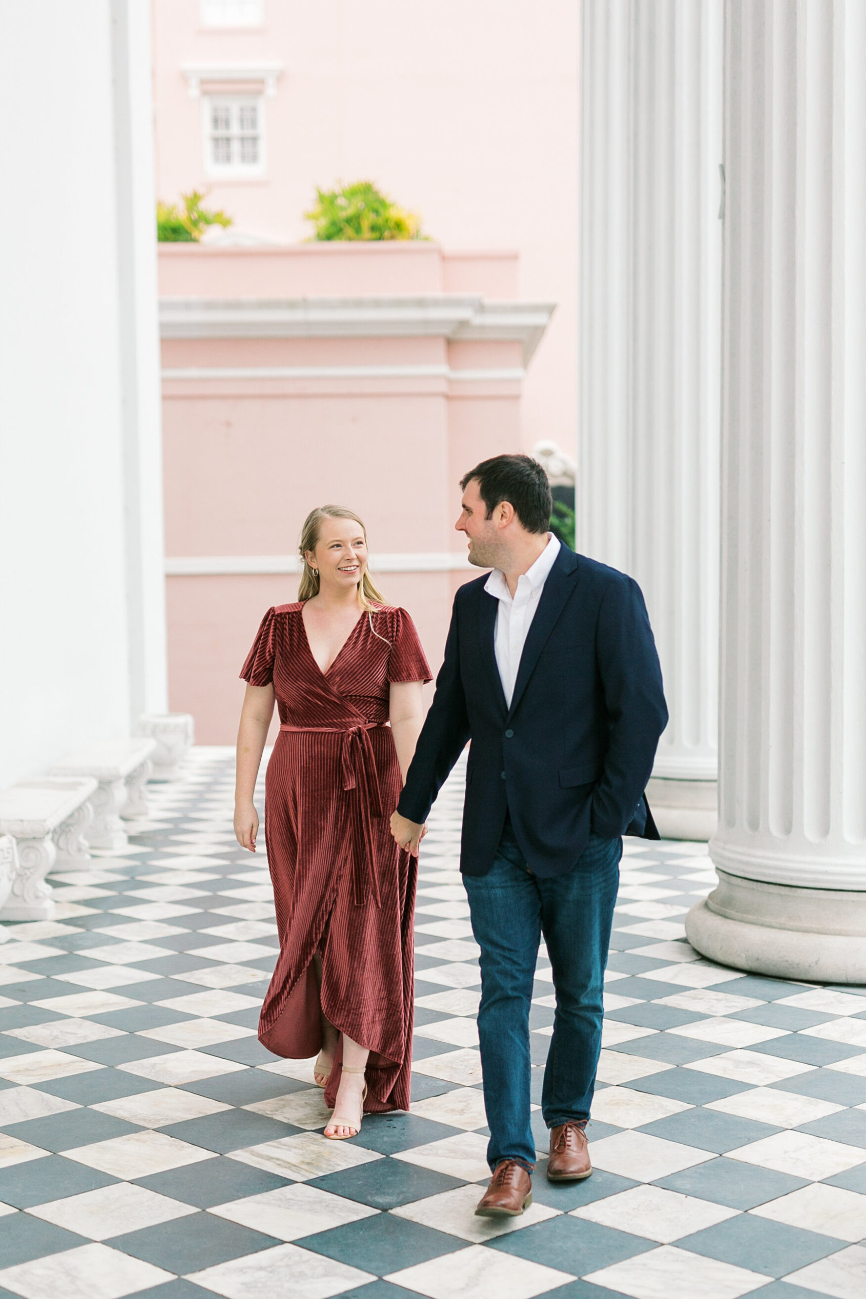 Fine art photographer in South Carolina takes couple’s engagement portraits in Charleston.