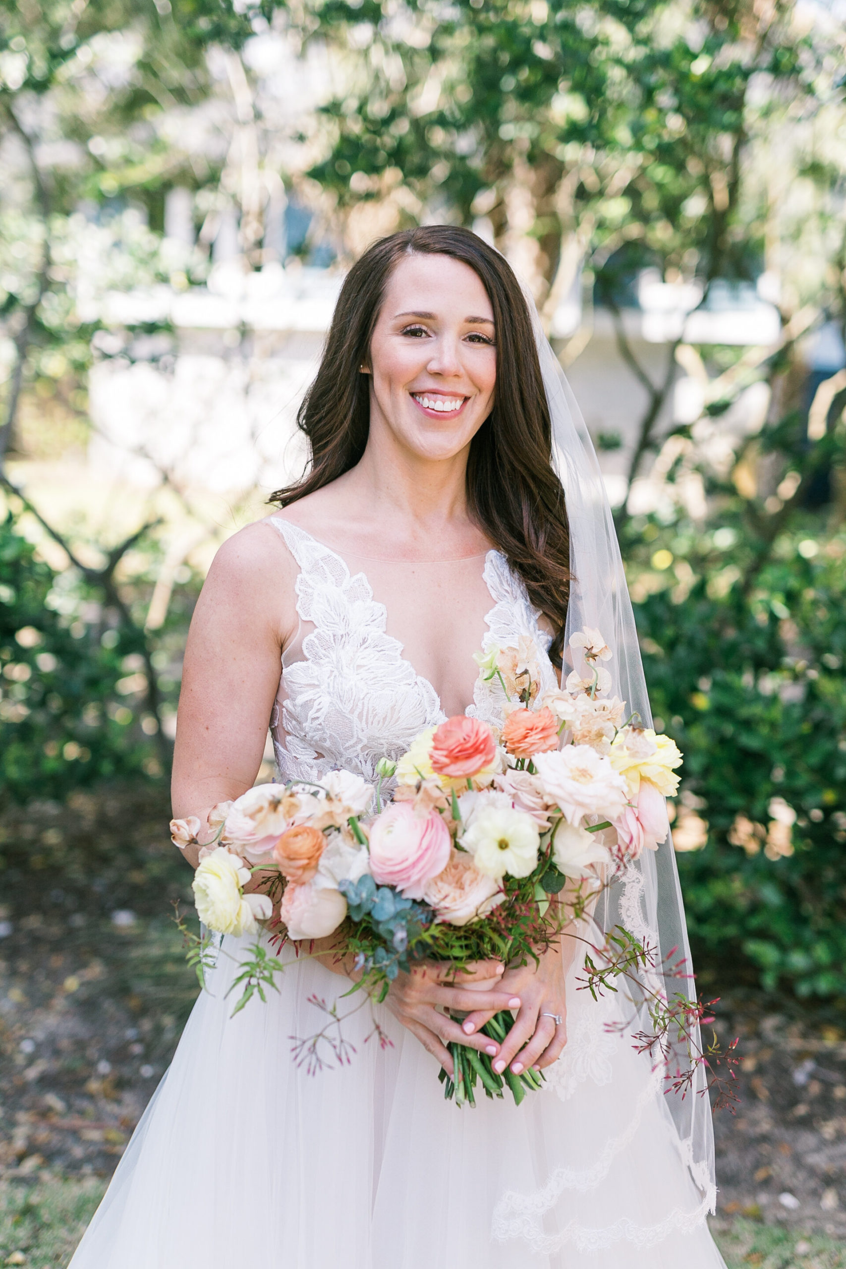 Beautiful bridal portrait for high end luxury Charleston South Carolina wedding
