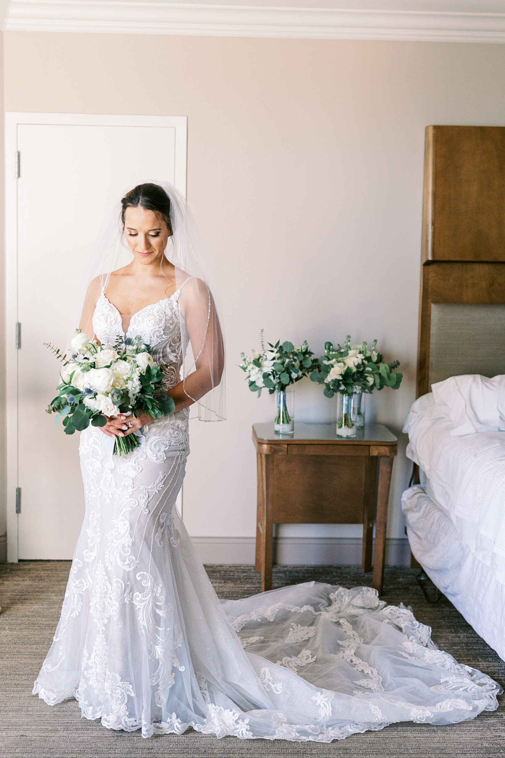 Stunning bridal wedding portrait from Hilton Head Island wedding photographer.