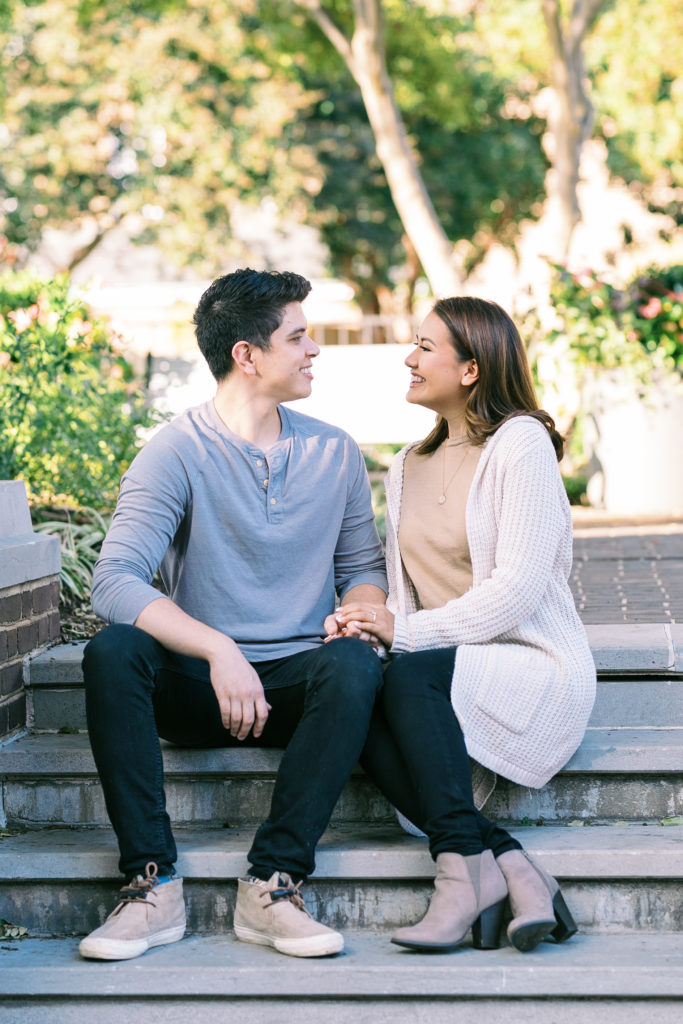 Sweet couple in Alexandria, Virginia shares engagement