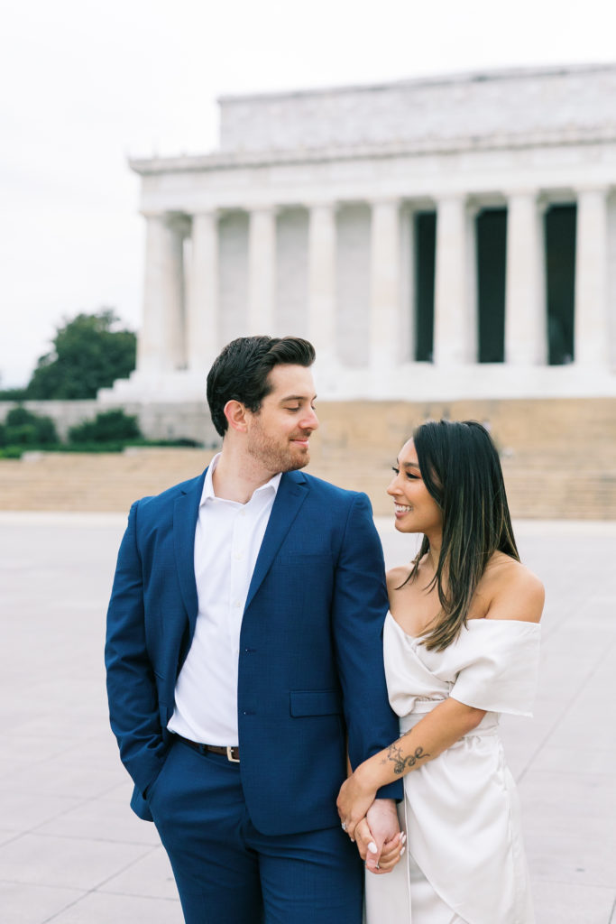 Classic romantic engagement photos in District of Columbia