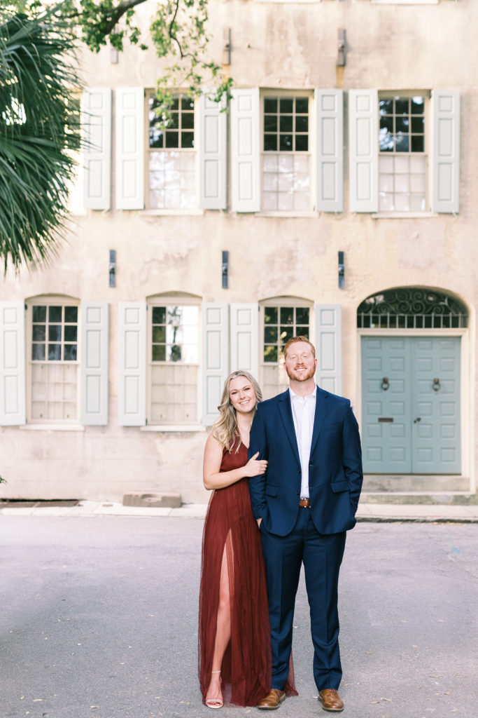 Beautiful couple in Charleston, SC engagement photos