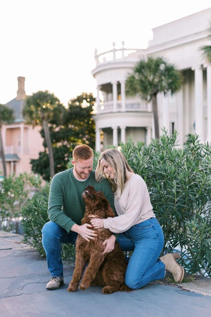 Dog engagement photos in Charleston, SC