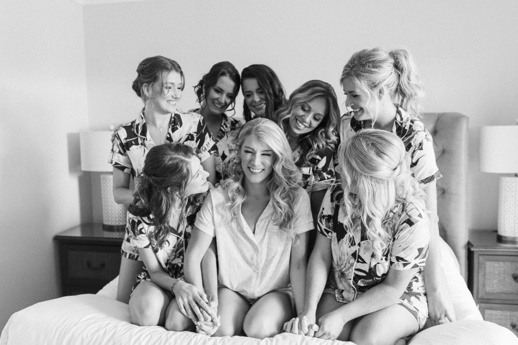 Bridesmaids and bride for Charleston wedding day
