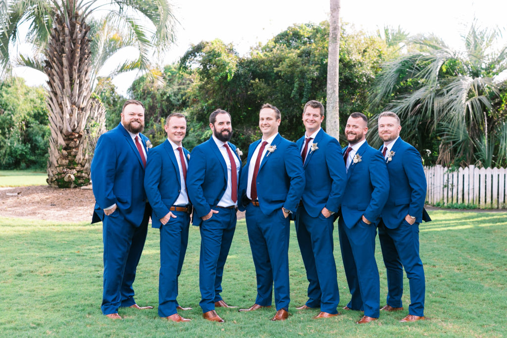 Groomsmen blue suits Charleston wedding