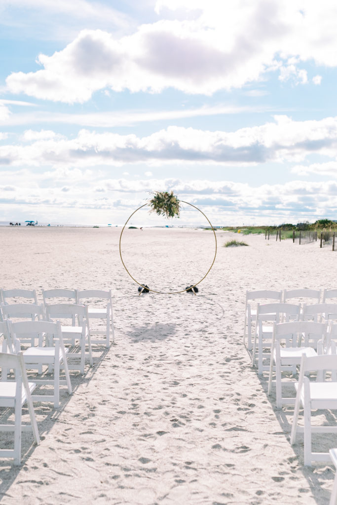 Beach wedding white sand minimalist boho inspiration Charleston