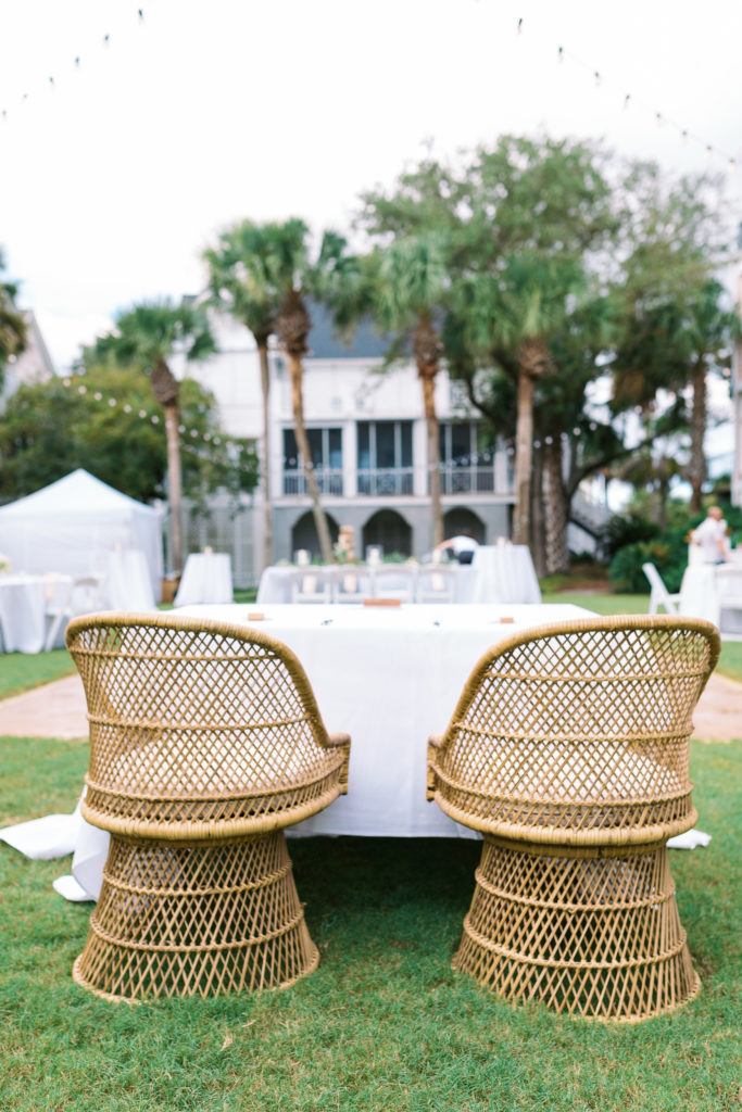 Sweetheart table inspiration for outdoor wedding reception Charleston