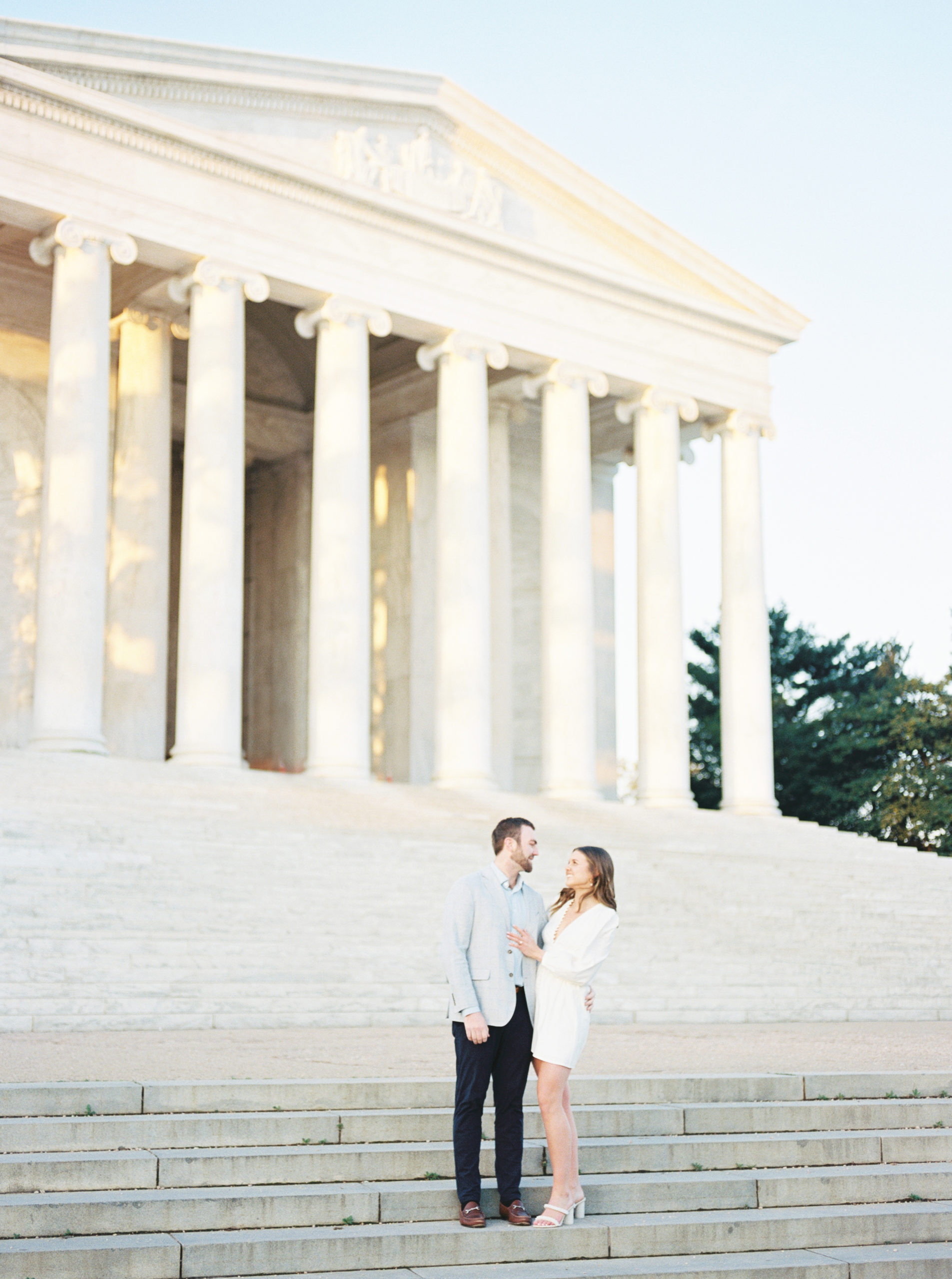 Sunrise engagement at the Thomas Jefferson Memorial Washington DC