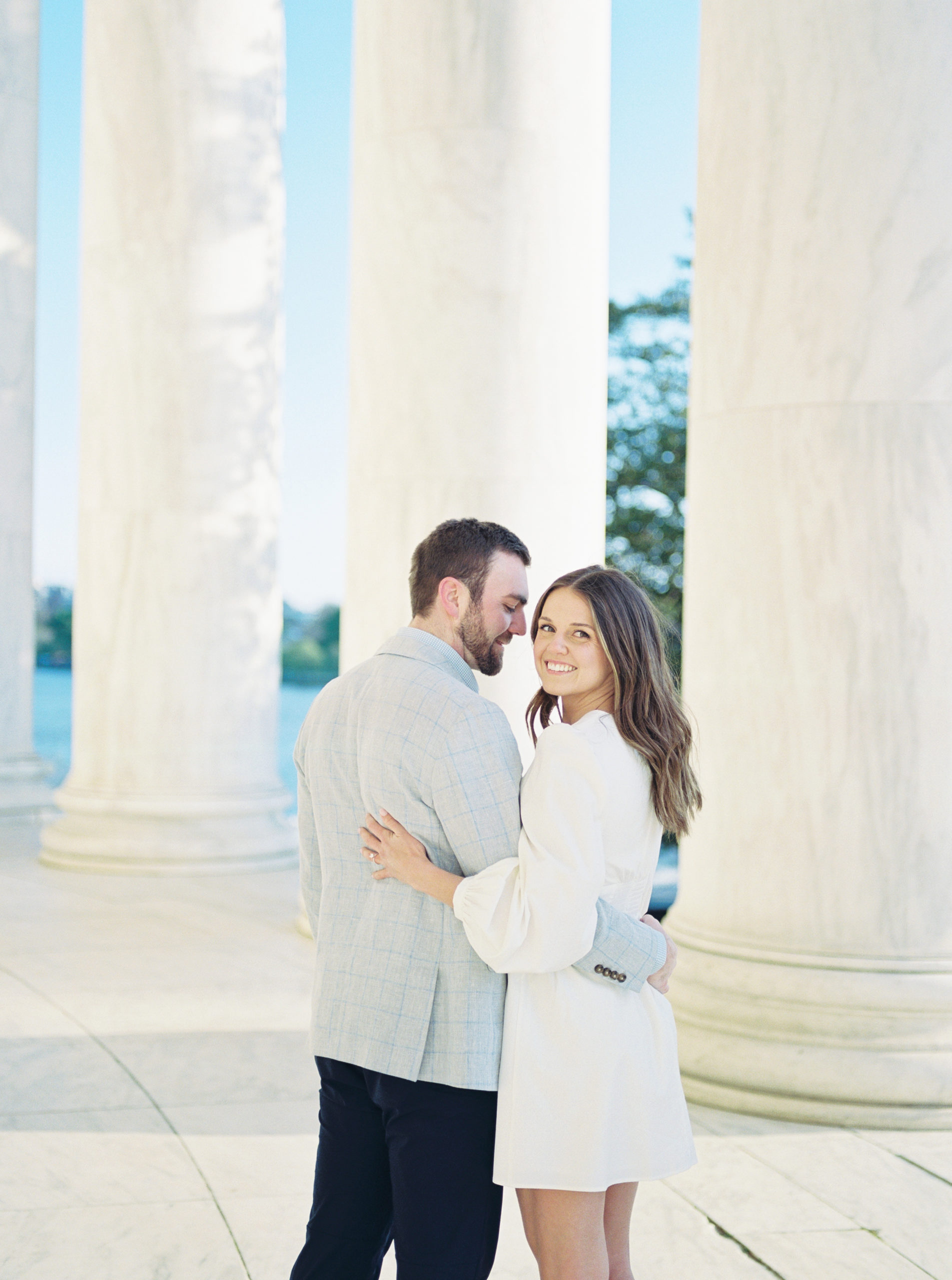 Refined engagement photos Washington DC by destination film photographer