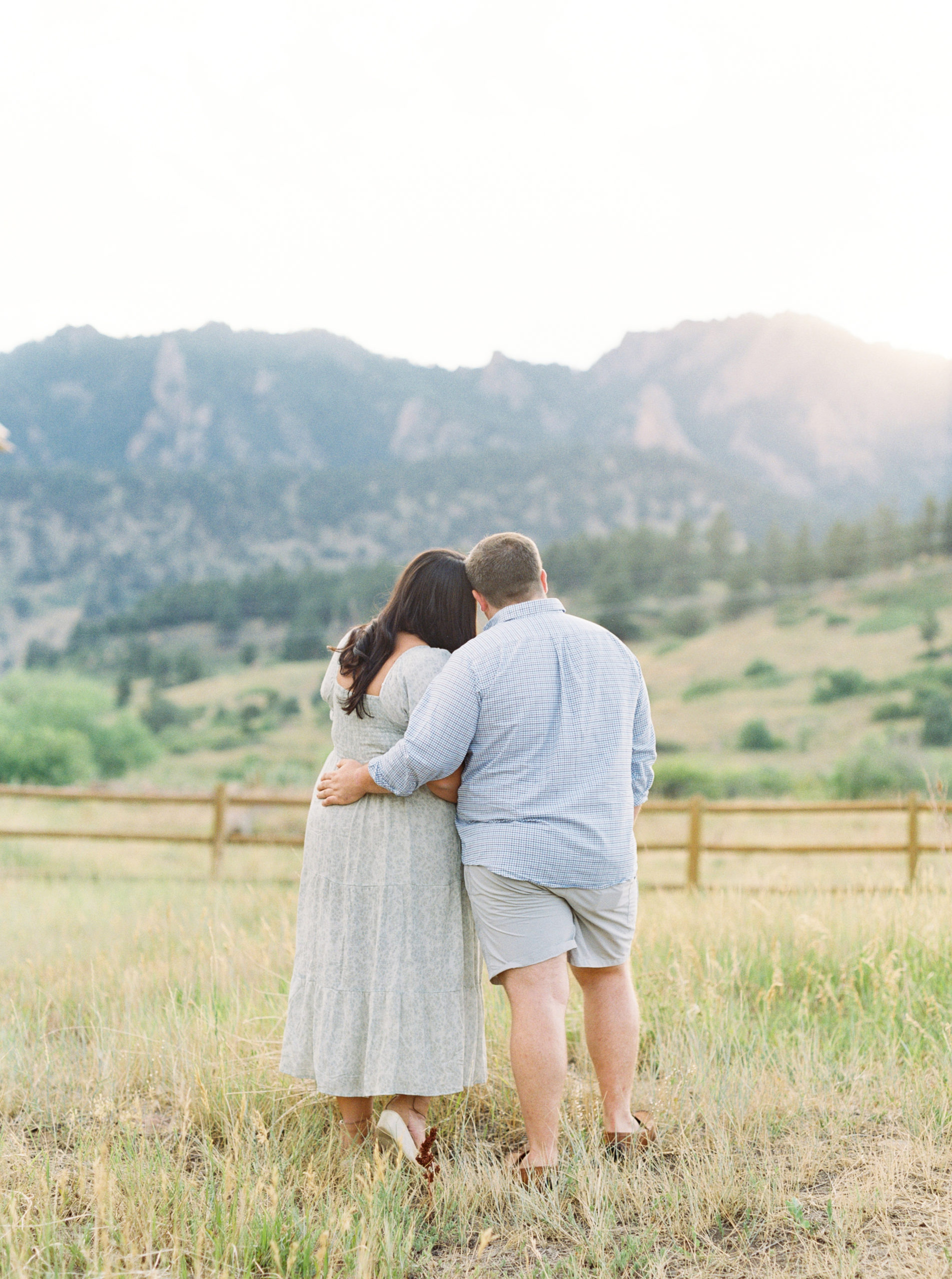 summertime engagement photos documented by best colorado wedding photographer on film