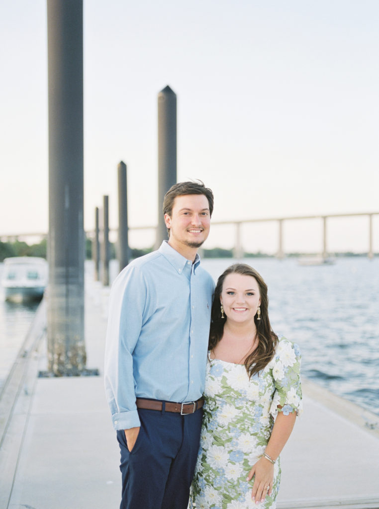 Waterfront engagement photos in the spring in Charleston, SC