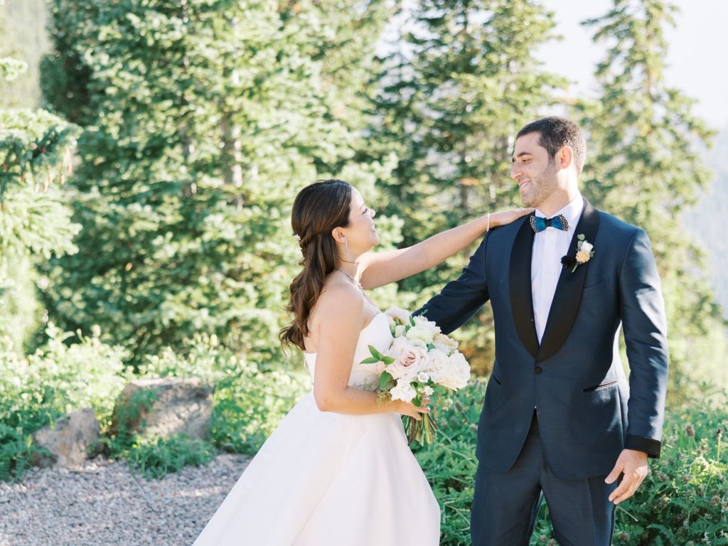 First look at couple's Little Nell Aspen wedding.