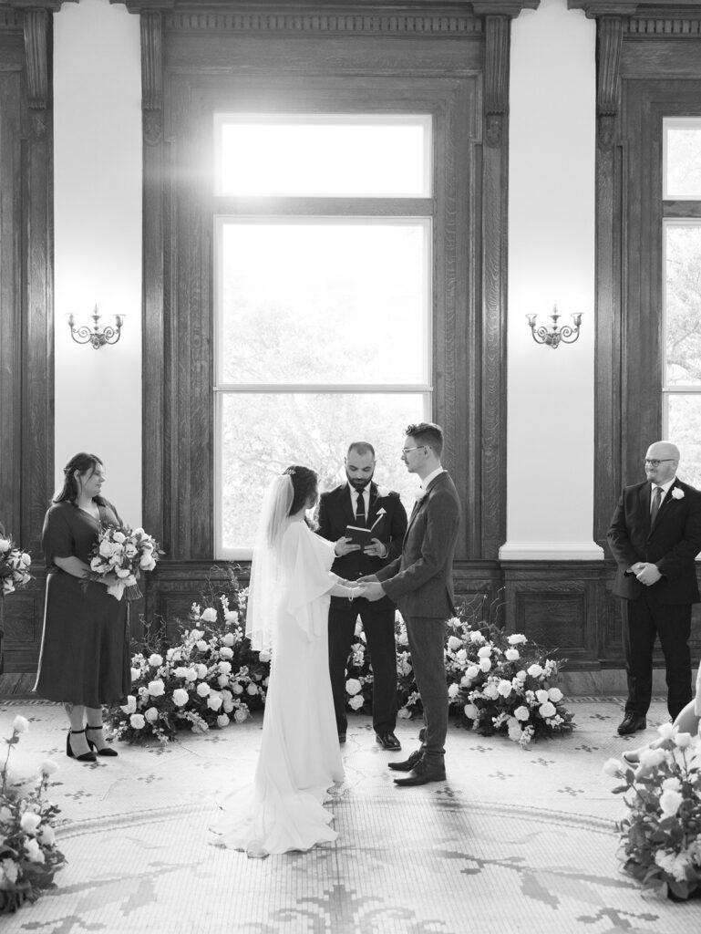 Gibbes Art Museum Wedding indoor ceremony