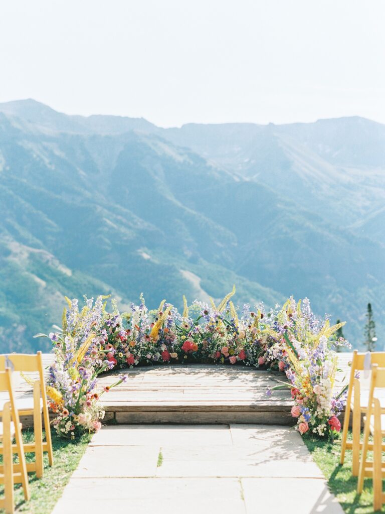 Telluride Colorado Wedding Venue at the San Sophia Overlook