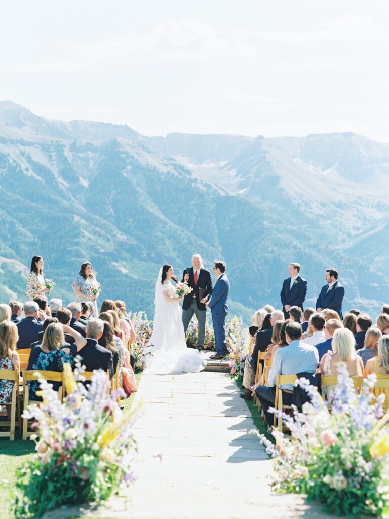 San Sophia Overlook wedding ceremony in Telluride, Colorado
