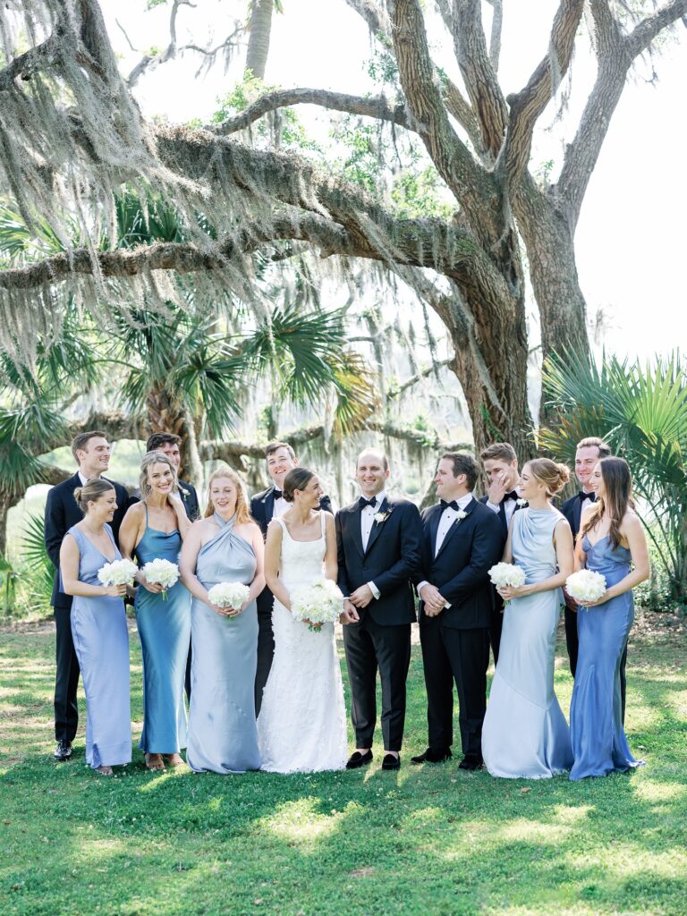 Wedding Party Portrait at the Dunlin Kiawah River property