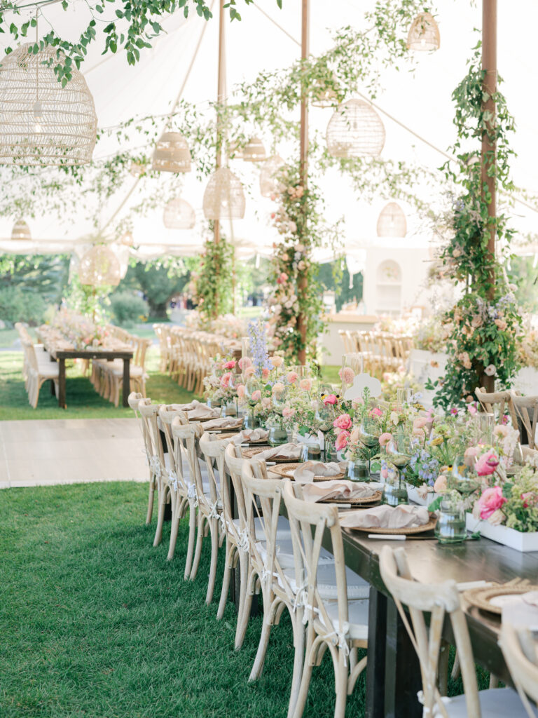 Tented wedding reception in Boulder, CO
