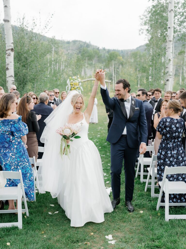 Outdoor wedding ceremony at Flying Diamond Ranch in Colorado