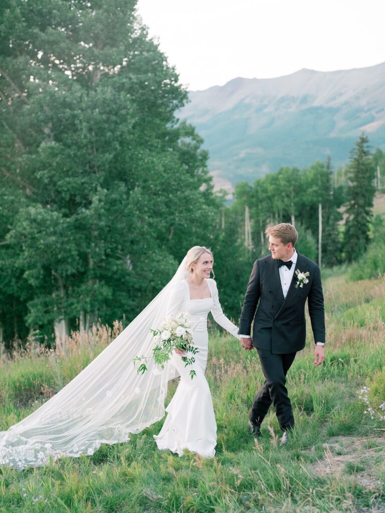 Sunset wedding celebration at Gorrono Ranch in Telluride