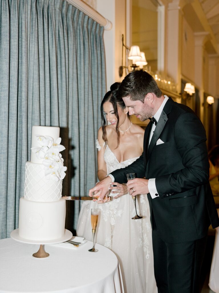 Evening wedding reception celebration at Montage Palmetto Bluff