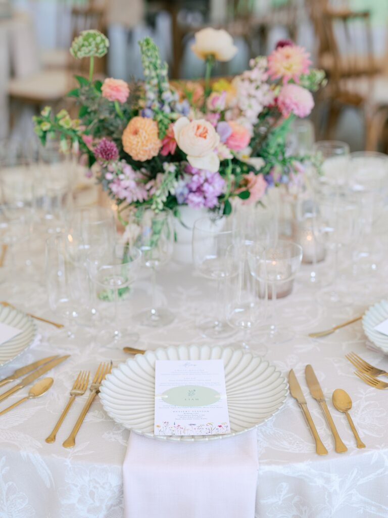 Elevated reception table design at T Lazy 7 Ranch wedding in Aspen